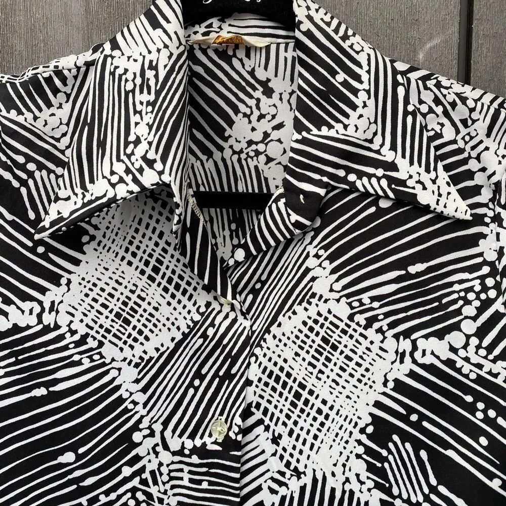 Vintage Ship N Shore Blouse Black Size undefined - Image 2