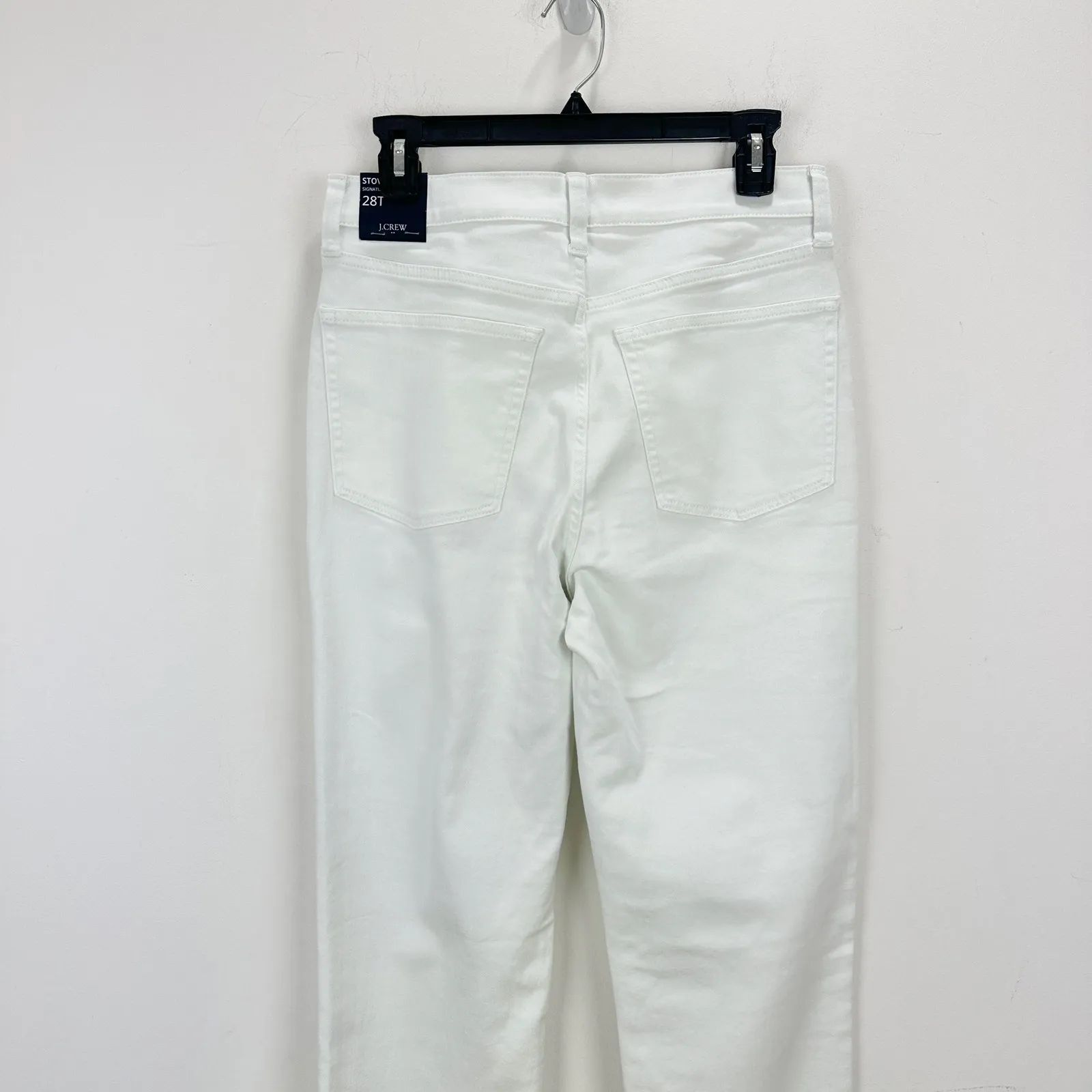 J.Crew Tall High Rise stovepipe Jean Signature Stretch Denim White US 28 T NWT - Image 8