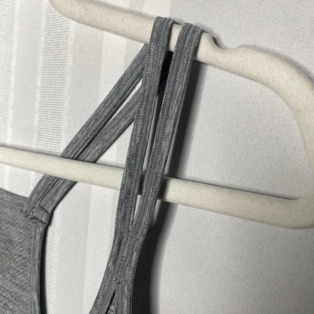 New Balance Racerback Tank Top Large Sleeveless Athletic Gray Silver Workout - Image 4