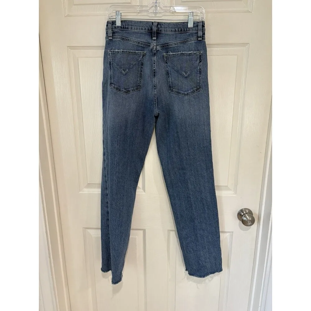 Hudson Remi Straight High-Rise Jeans Women's 28 Blue Distressed Fit 28 X 30 - Image 4