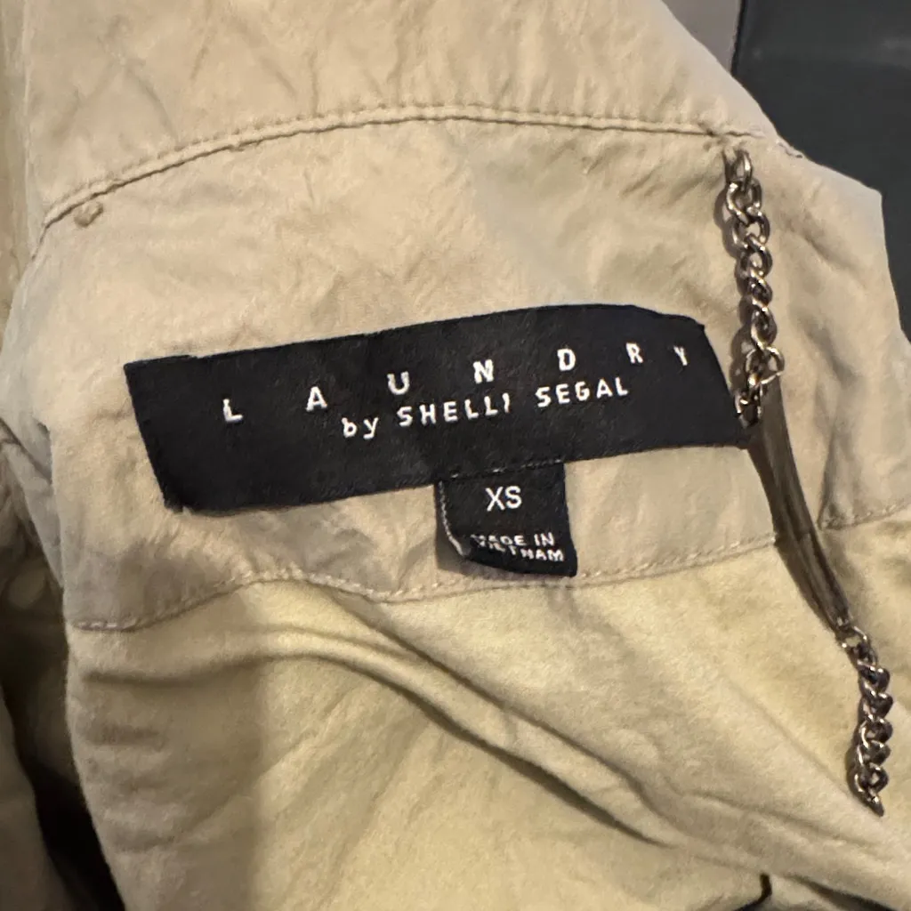 Laundry By Shelli Segal Light Khaki Utility Jacket - Image 4