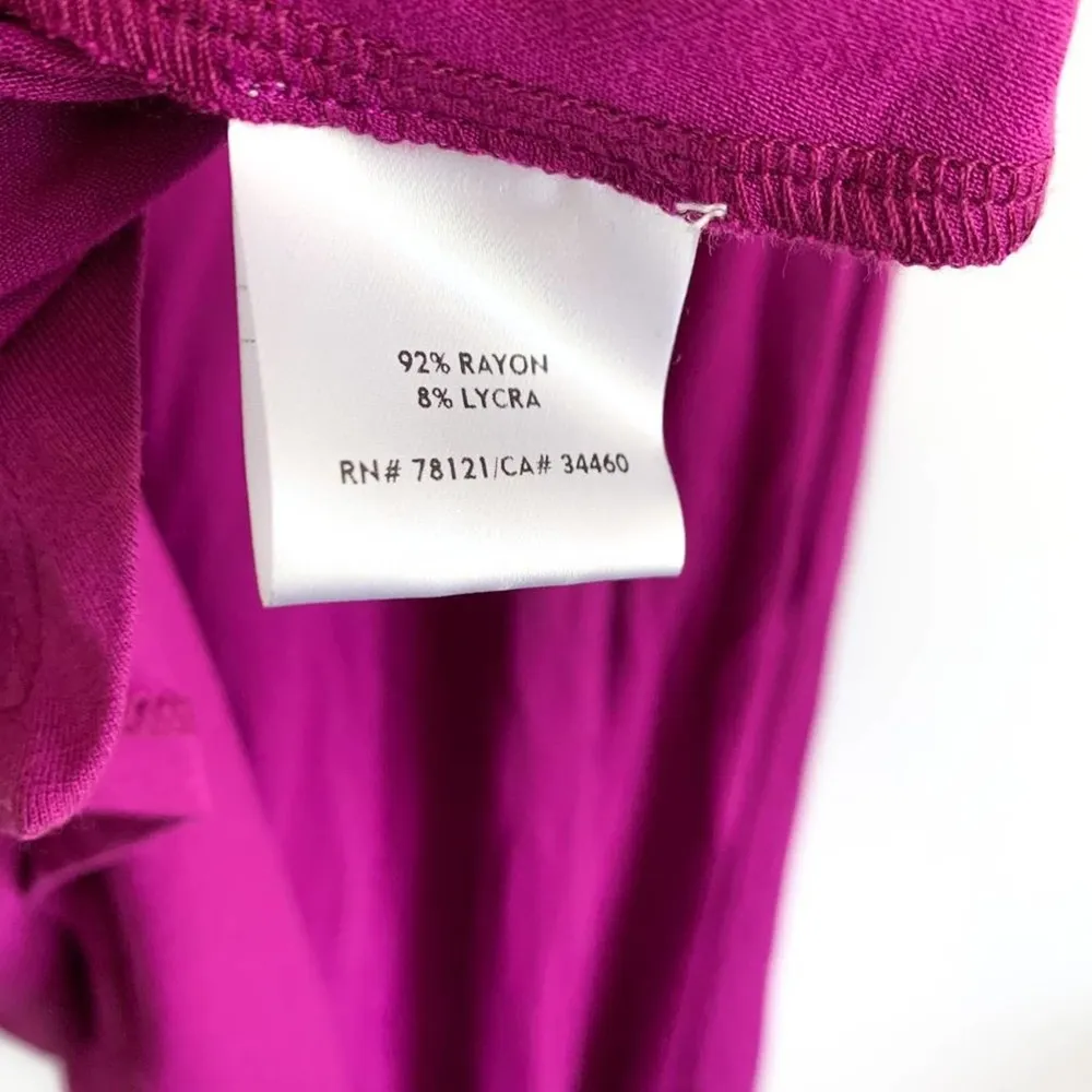 Eileen Fisher Soft Cowl Neck Sleeveless Tank T-Shirt Dress in Electric Purple XS - Image 10