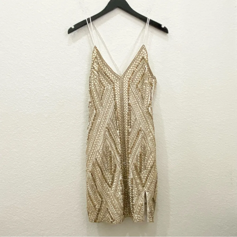 topshop gold sequin dress Topshop Leopard Print Long Sleeve Sequin Dress