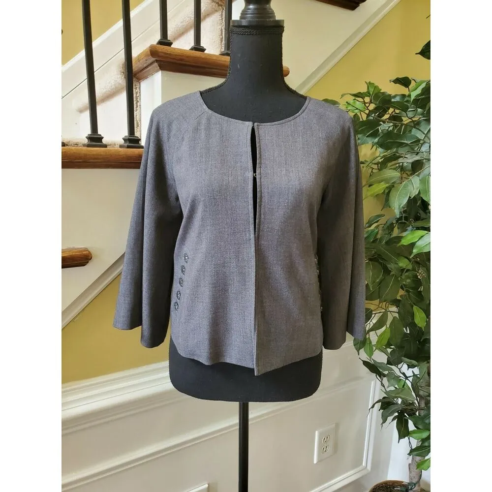 Newport News Size 8 Swing Coat Gray - Image 2