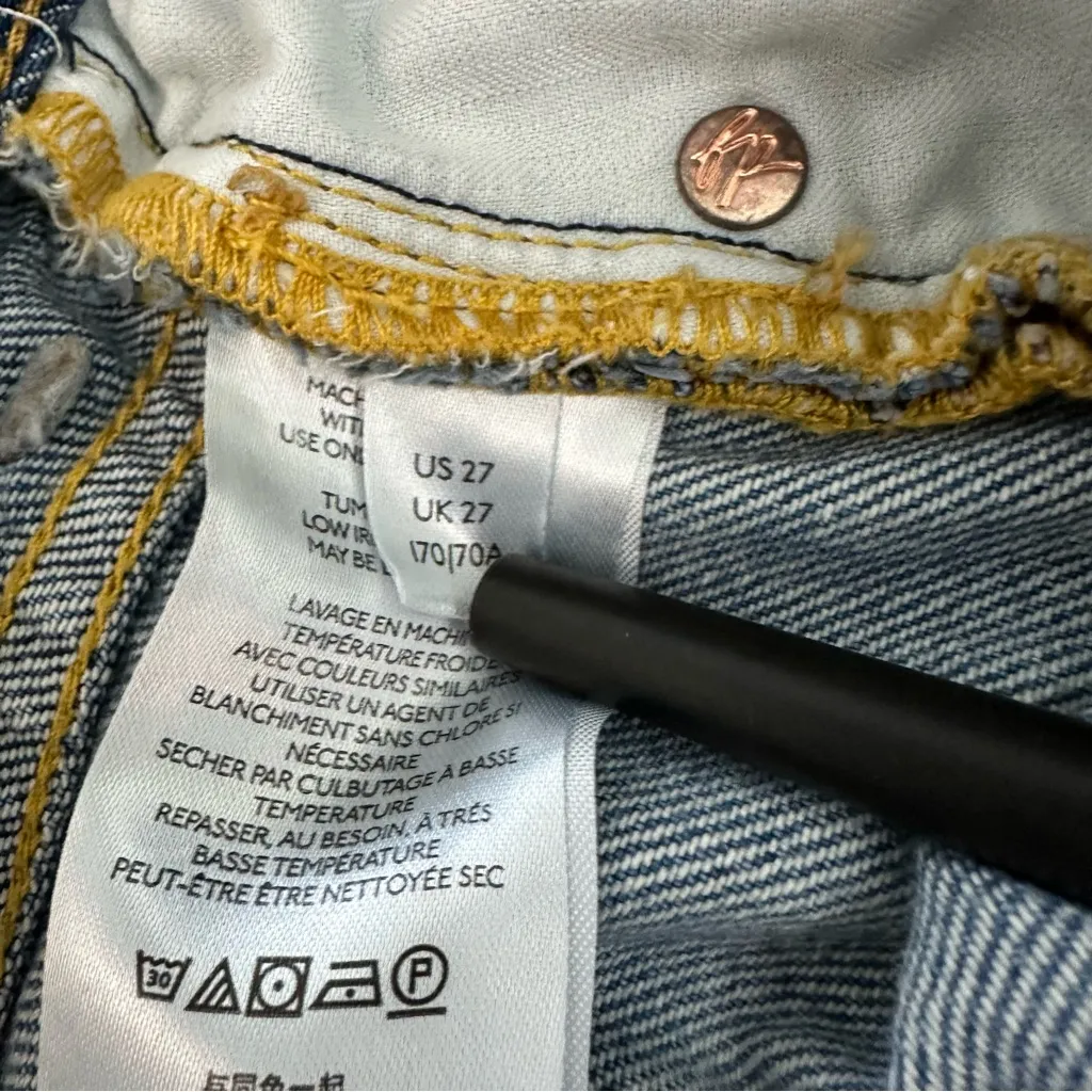 Free People We The Free Maggie Straight Jean Light Wash Size 27 - Image 5