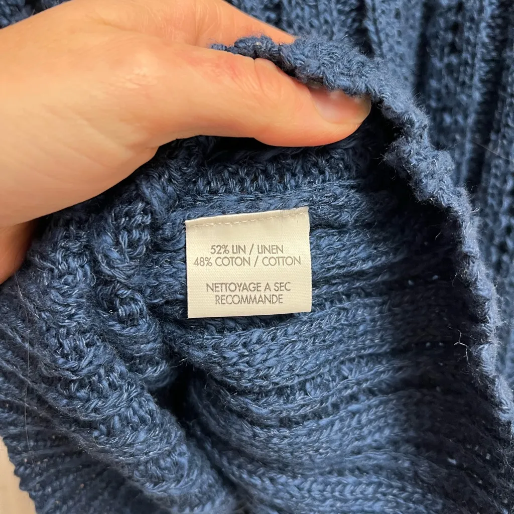 Hackett & Turpin Blue Ireland Cable Knit Sweater Size L - Image 10