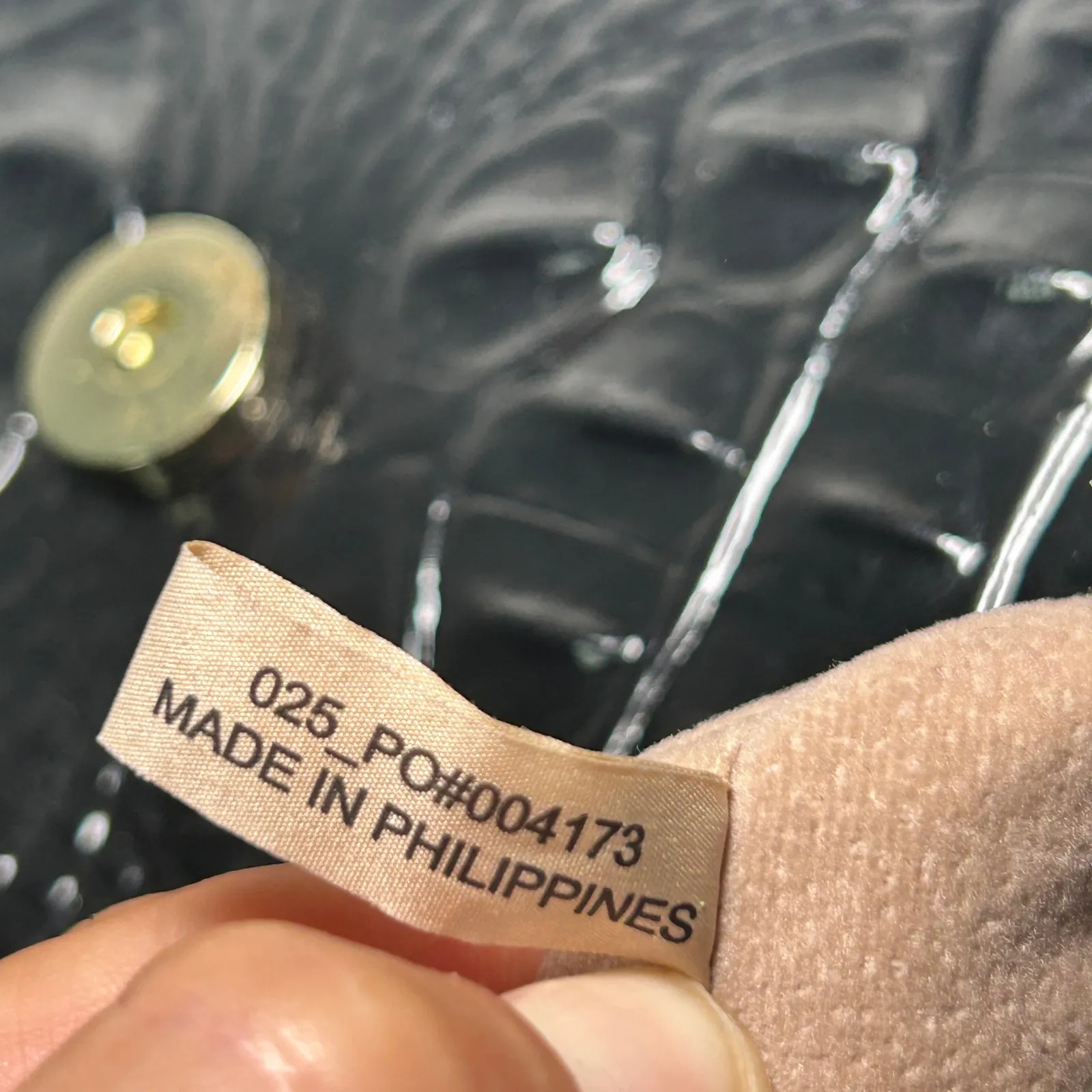 Brahmin Everlee Black Melbourne Leather Crossbody Bag Crocodile with Dust Bag - Image 13