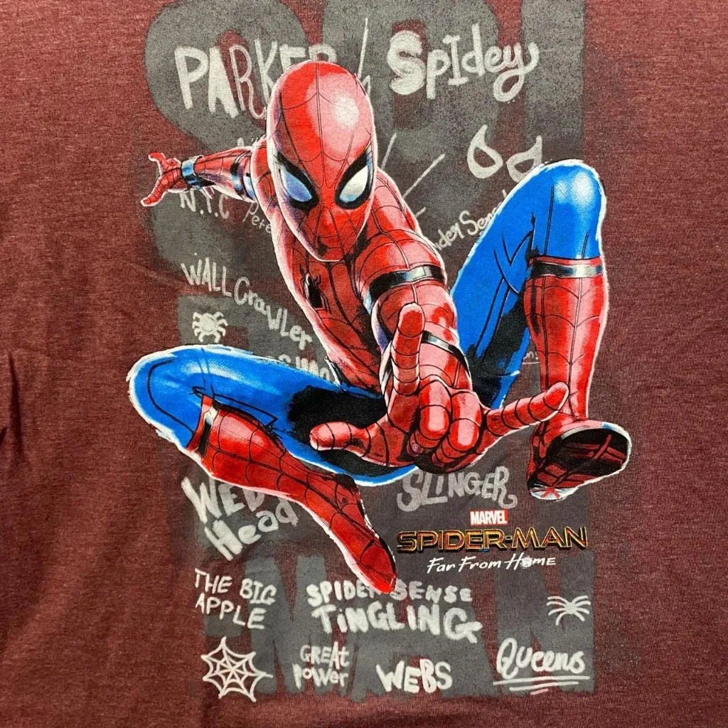 Marvel Spider-Man Far From Home Graphic Design T-Shirt XL - Image 2