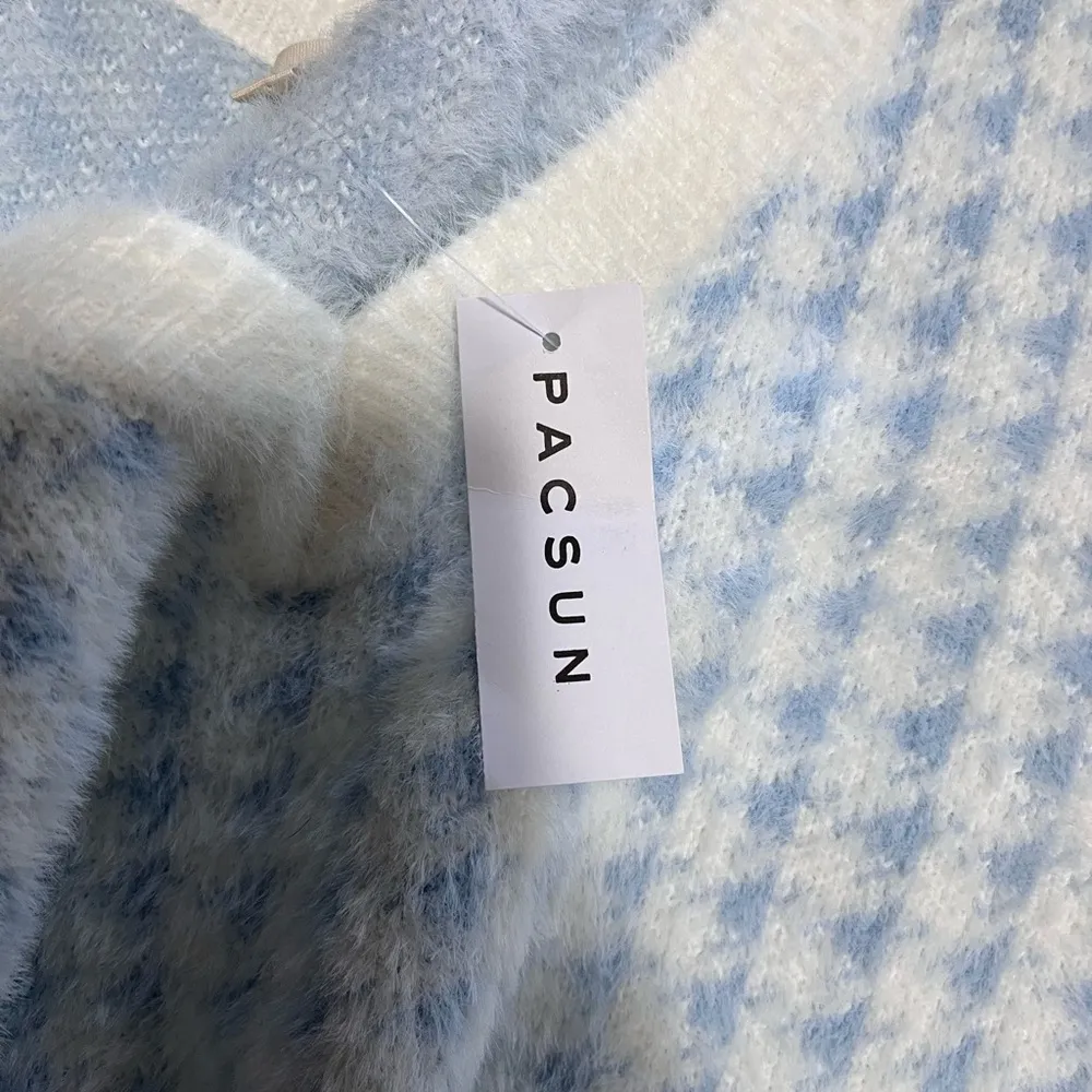 PACSUN LA HEARTS Houndstooth V-Neck Fuzzy Sweater NWT Women’s Sz S - Image 8