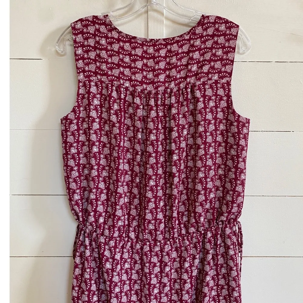GAP Petite Sleeveless Tie Waist Shirtdress Kidney bean - Excellent MP - Image 6