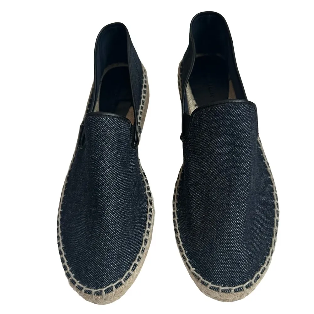 Zara Basic Collection Black Denim Espadrille Slip-On Flats - Image 7