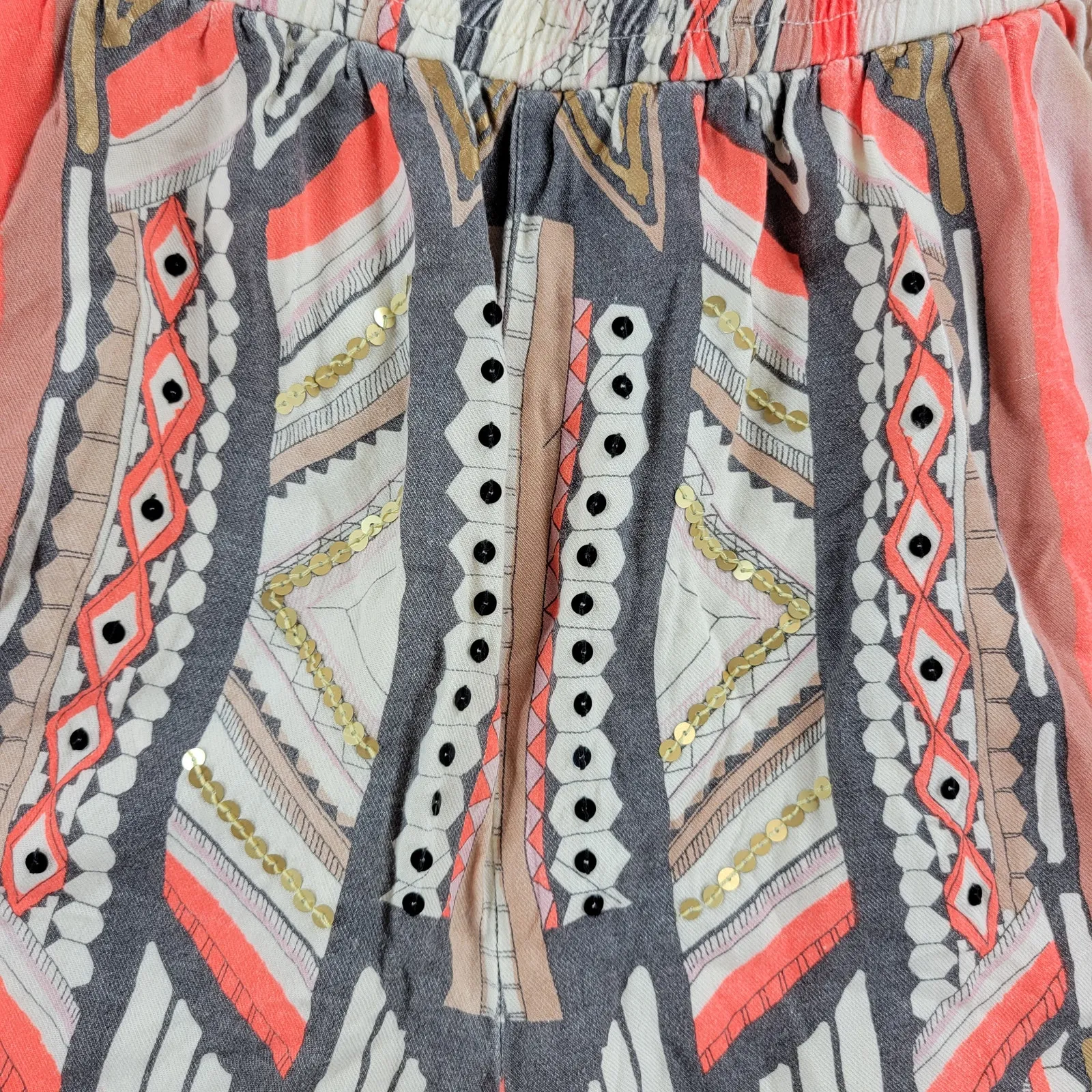 Minkpink Mayan Temple Shorts Womens S High Waist Lined Tribal Print Loose Pocket - Image 8