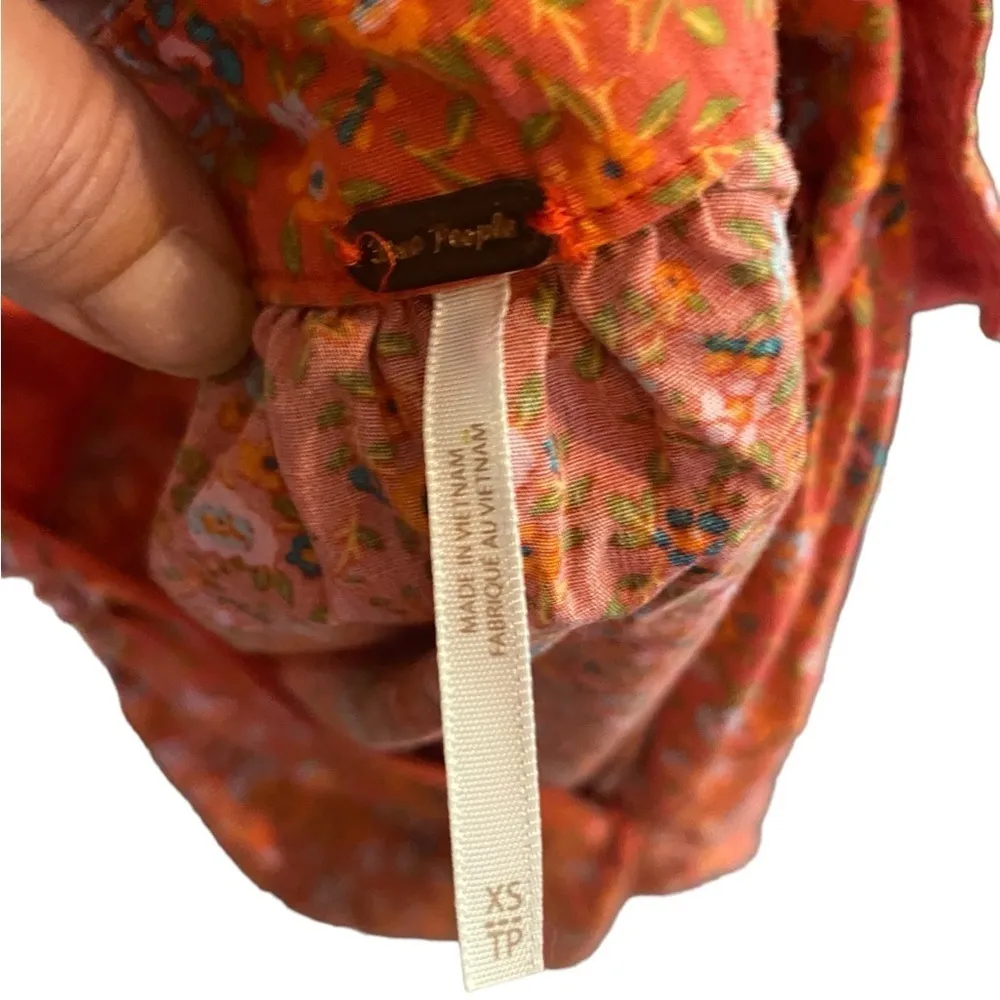 free people petunia  smocked cotton poppy apron mini dress - Image 11