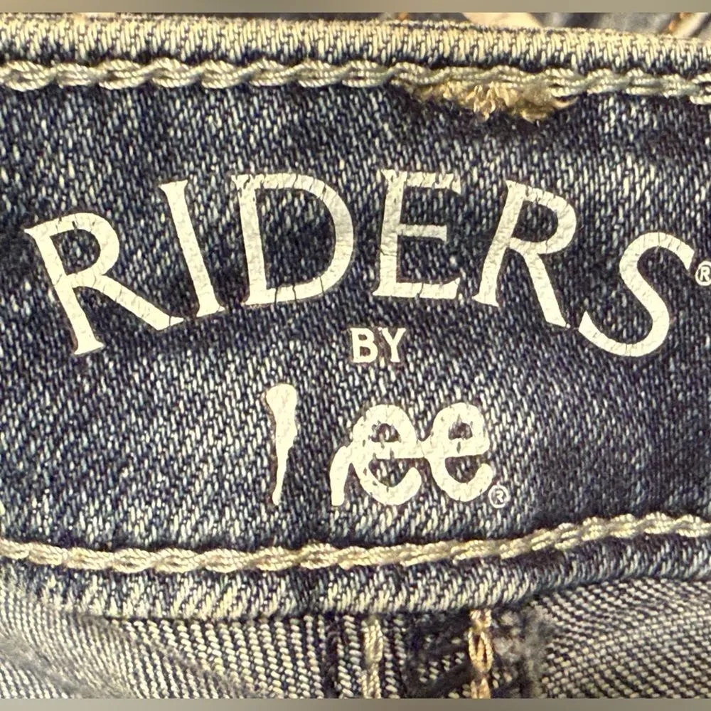 Riders By Lee MidRise Bootcut Denim Blue Jeans Distressed Size‎ 16 - Image 7