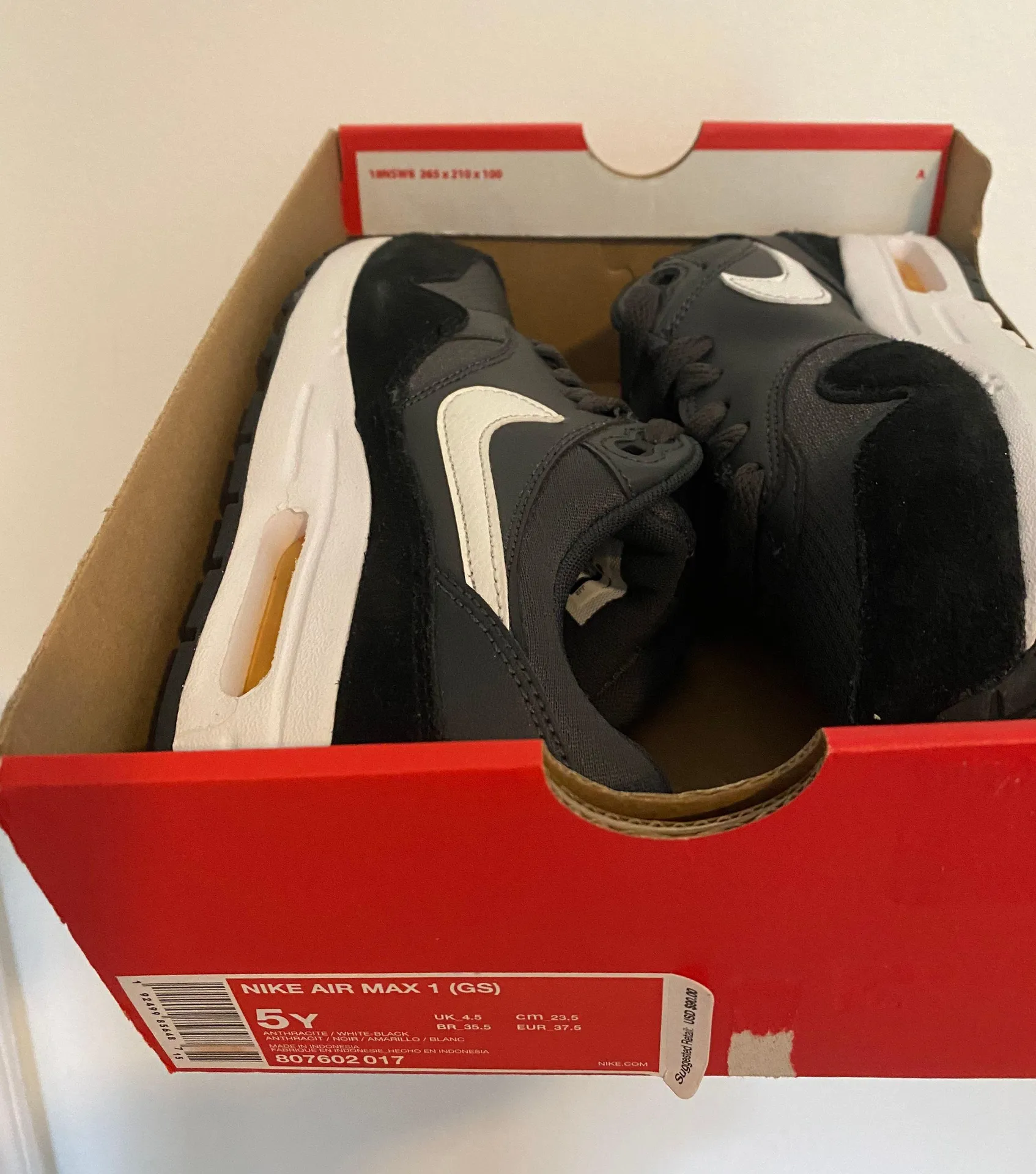 Air Max 1 GS ‘Anthracite White’ - Image 3