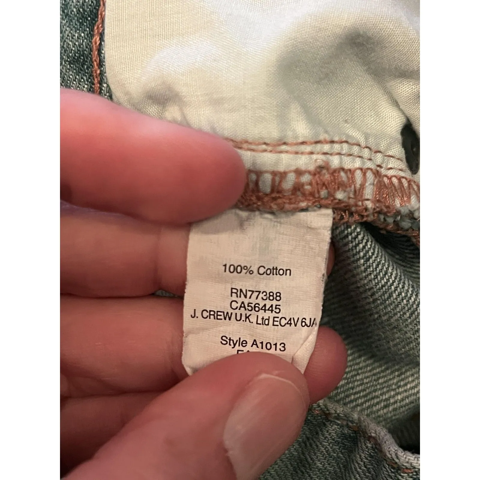 J Crew Jeans Womens 24 Light Wash Distressed 100% Cotton Straight Leg Denim Blue - Image 9