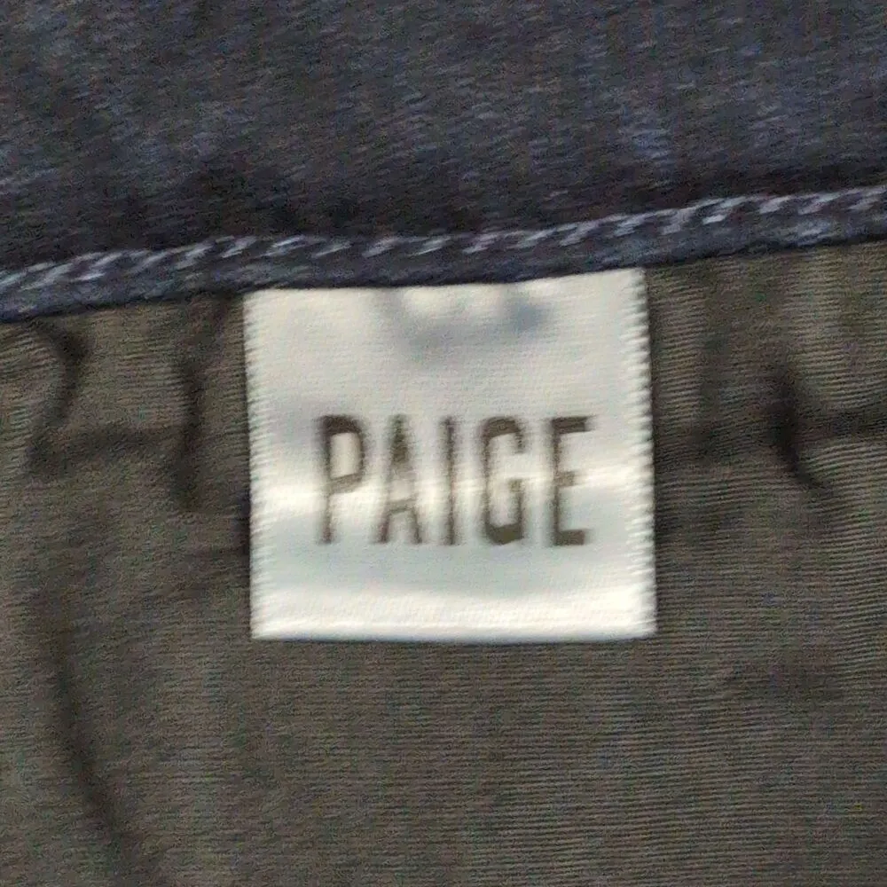 NWT PAIGE Blue Moon Super High Rise Straight Ankle Cindy Denim Jeans Size 28 - Image 12