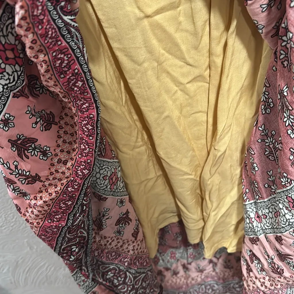 Knox Rose Floral Print Tiered Midi Dress Size Large - Image 5