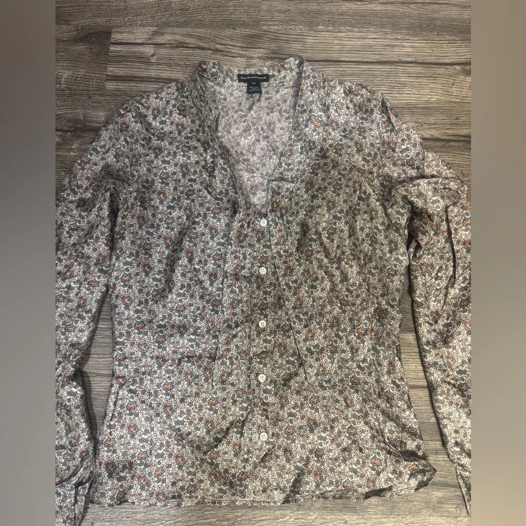 Club Monaco Floral Print Blouse - Multicolor - Image 2