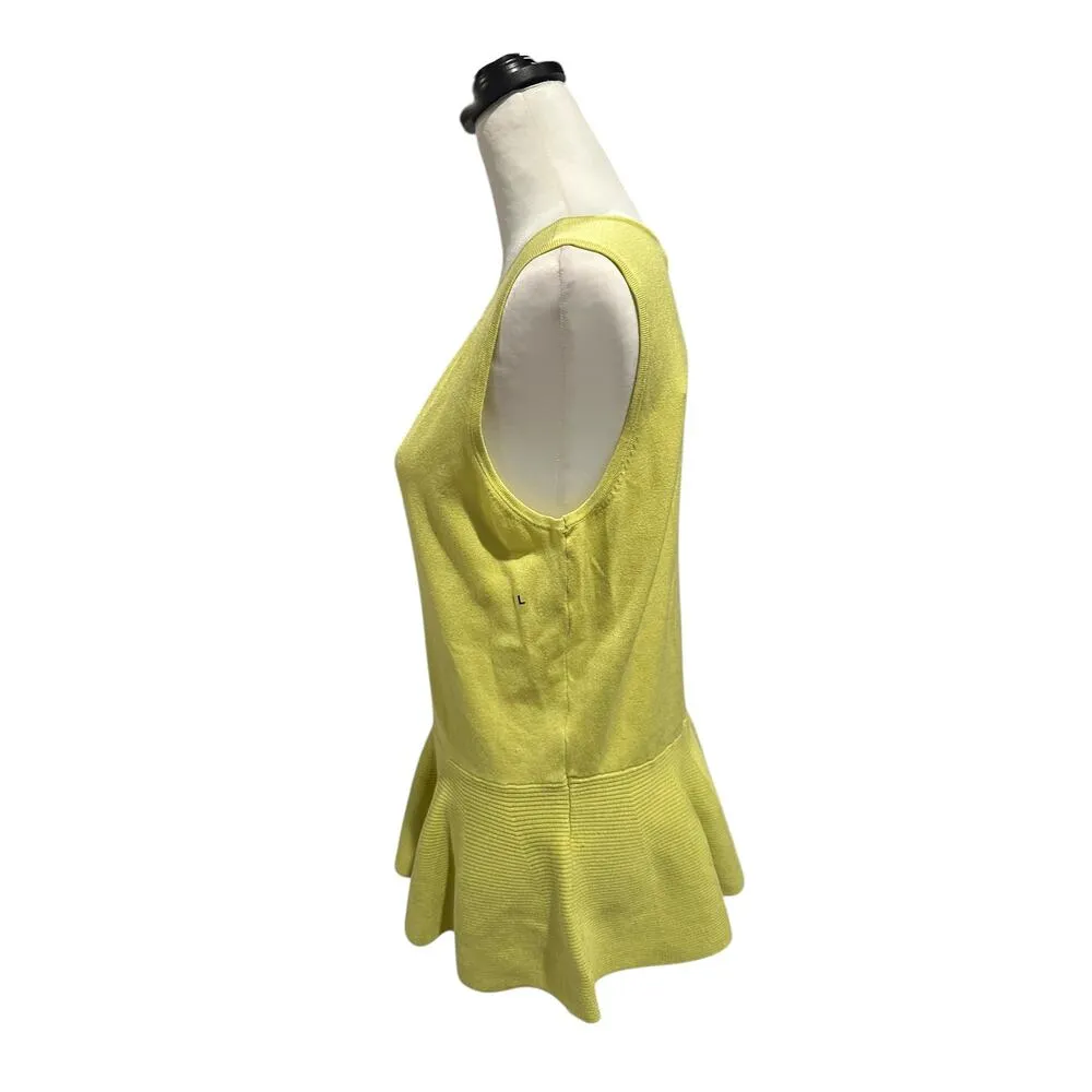 7th Ave New York and Company Sleeveless Top Black Green Size L - Image 3