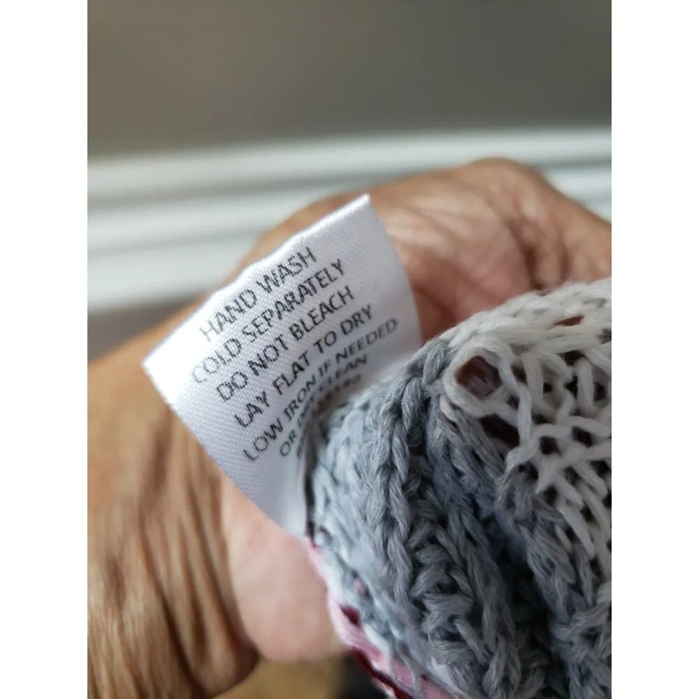 Pink Lily Sweater Women Small Multicolor Crew Neck Long Sleeves Stretched - Image 8