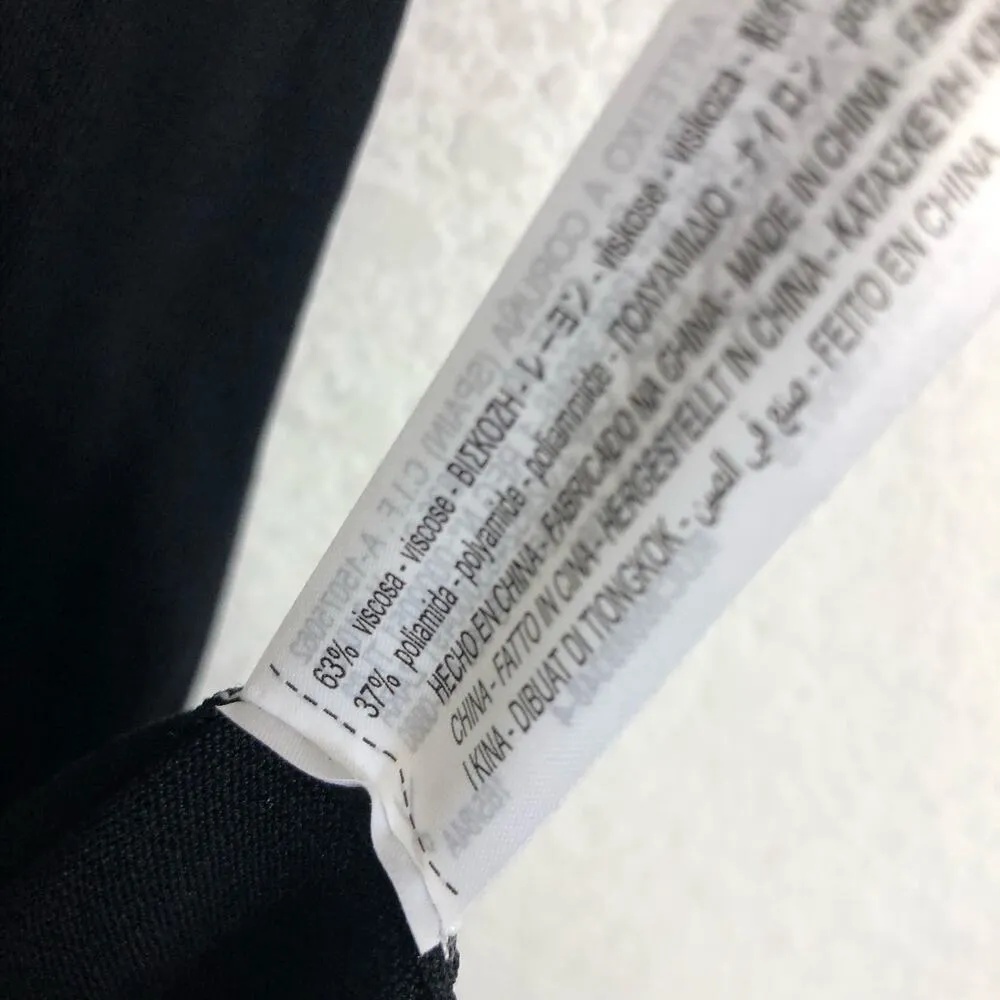 Zara Cowl Neck Black Knit Maxi Dress Small Low Back Resort Wear Minimalist - Image 7