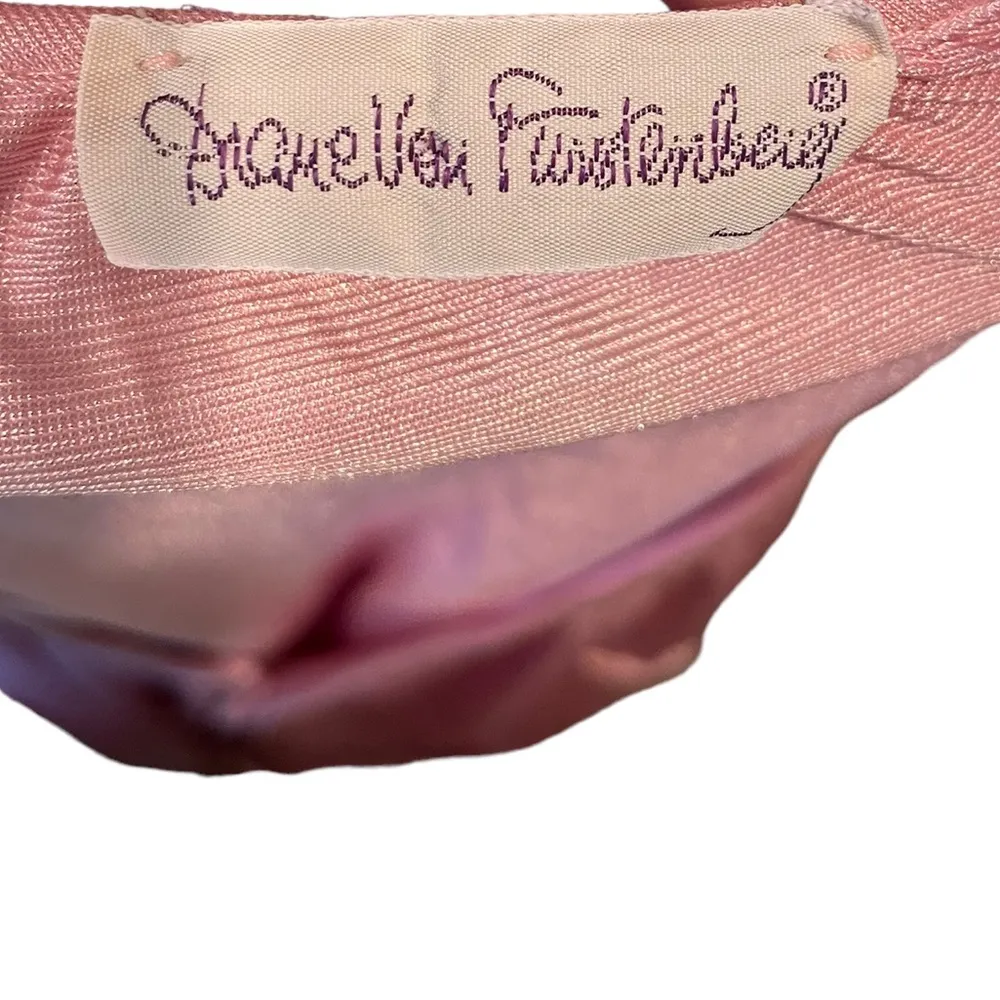 Diane Von Furstenberg Vintage 60s Pink Luxury Lingerie Intimates Sleepwear Dress - Image 9