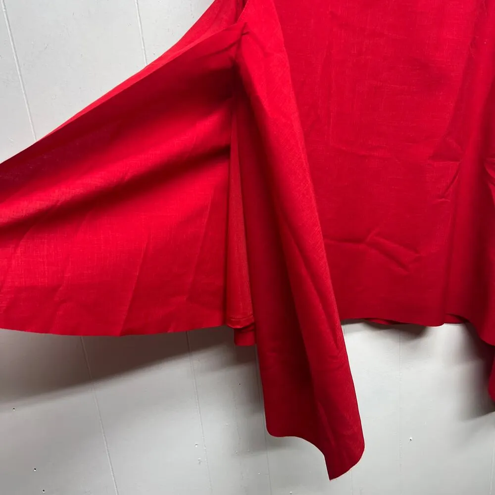 Truth & Style Womens Top 2X Shark Bite Hem Party Cocktail Event Holiday Romantic Red - Image 6