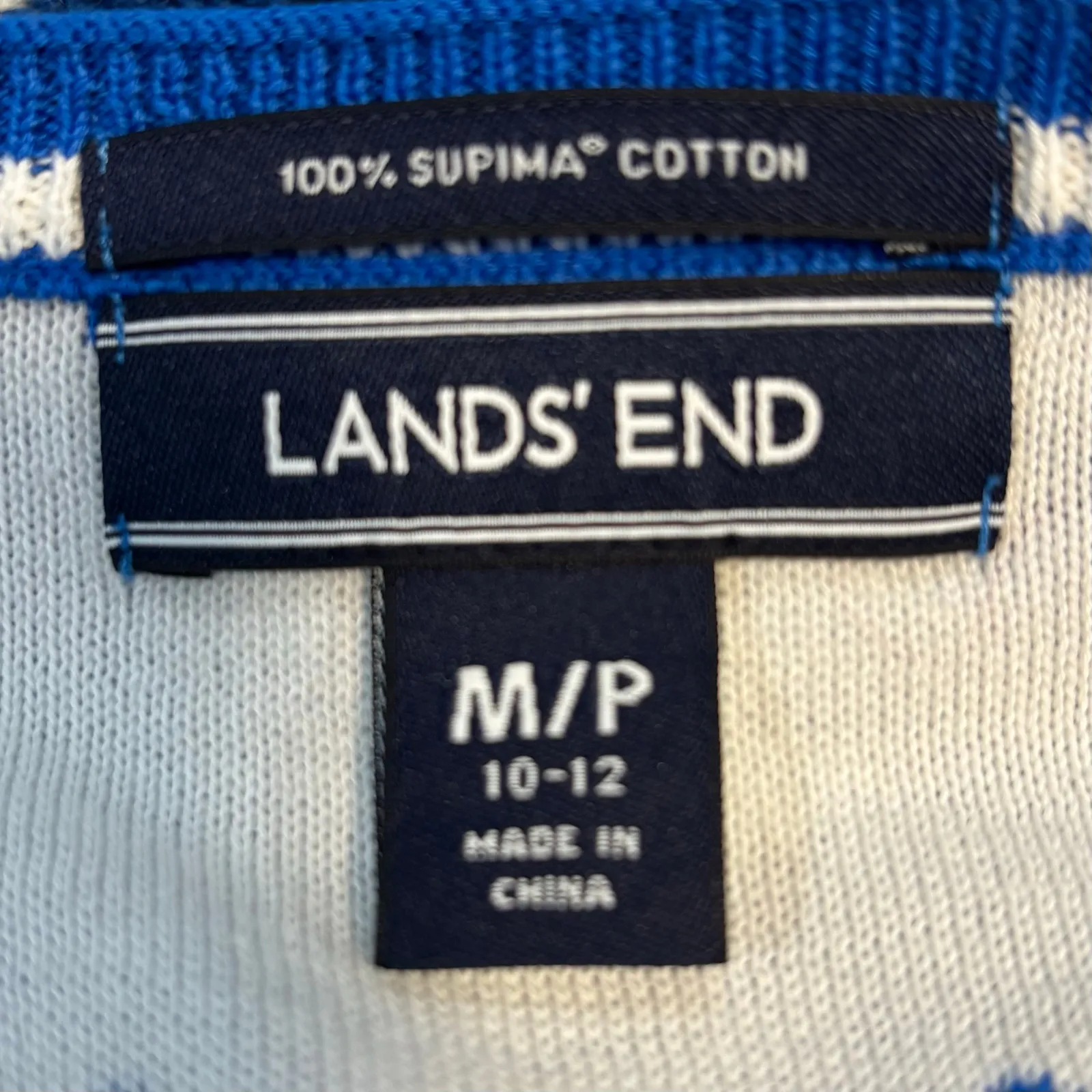 Lands' End Vintage Polka Dot Lamb Holiday Supima Cotton Sweater, Medium Petite - Image 6