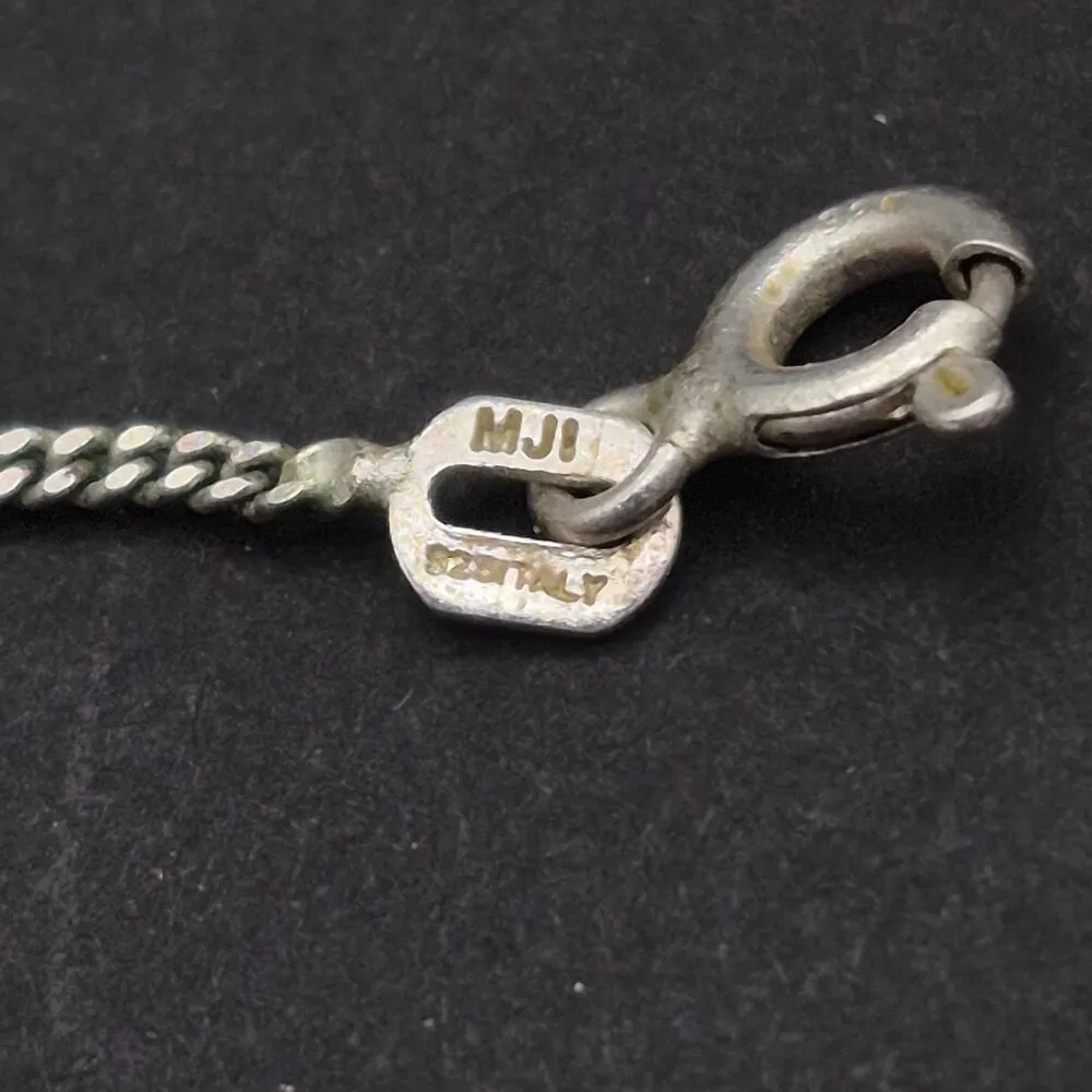 Vintage Sterling Silver Chain and Open Heart Pendant Necklace 18" Valentine Gift - Image 5