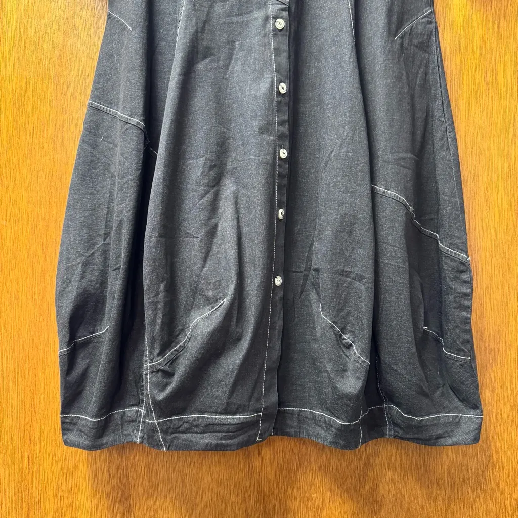 NEW Alembika Barbie Wonderful Shirt Dress Black Denim 3 US 10 - Image 10