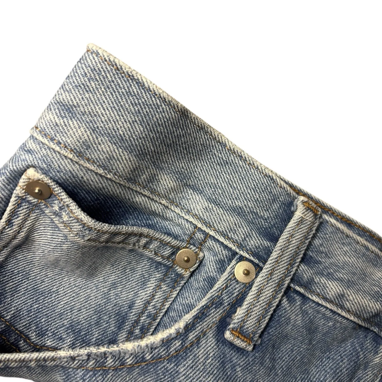 Madewell Relaxed Denim Shorts Destroyed Hem Womens Size 26 - Image 6