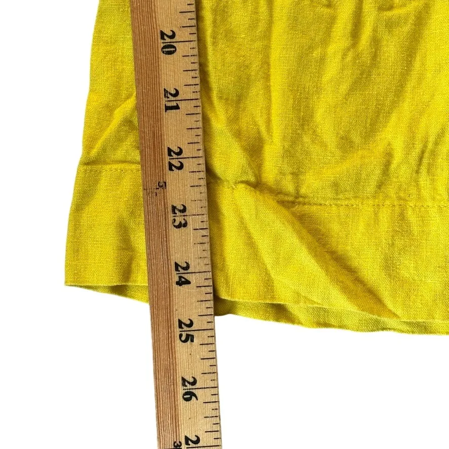 Free People  Sightseer Set‎ Size Small Yellow Linen Blend Vacation Boho Coord Set - Image 9