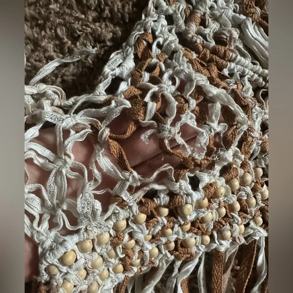 NWOT Free People Bali Coral Macrame Top. Size Small flawed - Image 5