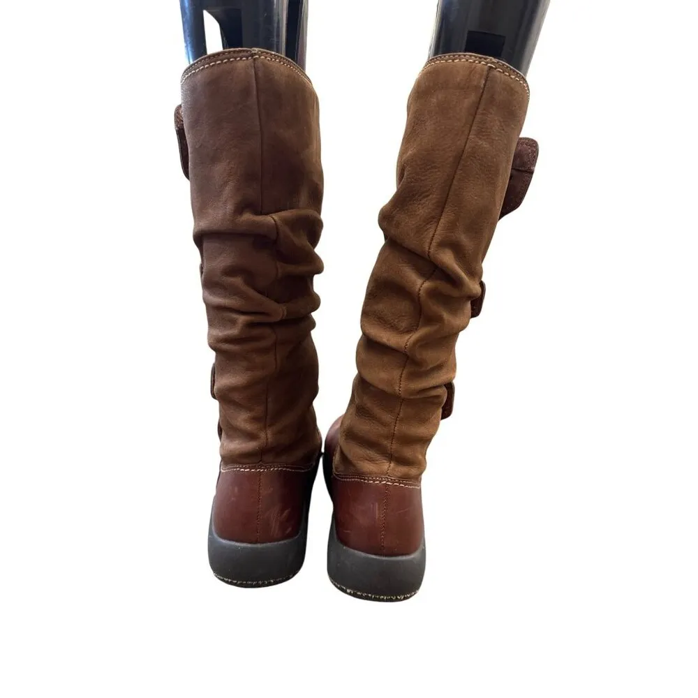 Hush Puppies Womens Brown Leather Mid-Calf Winter Boots 6M SKU 6867 - Image 7