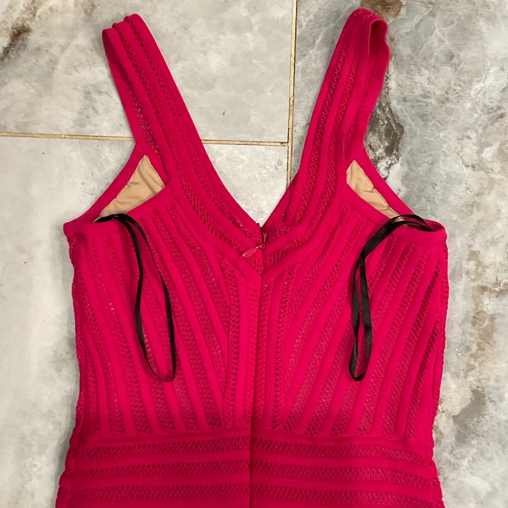 Bebe Pink Ribbed Bodycon Mini Dress - Image 6