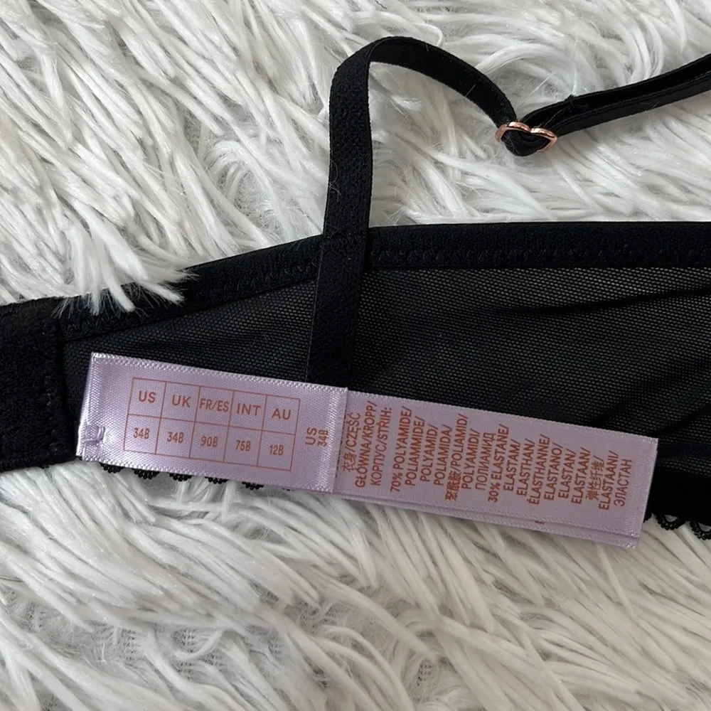 SAVAGE FENTY by Adam Selman Lacy but not Racey Unlined bra in Caviar size 34 B - Image 11