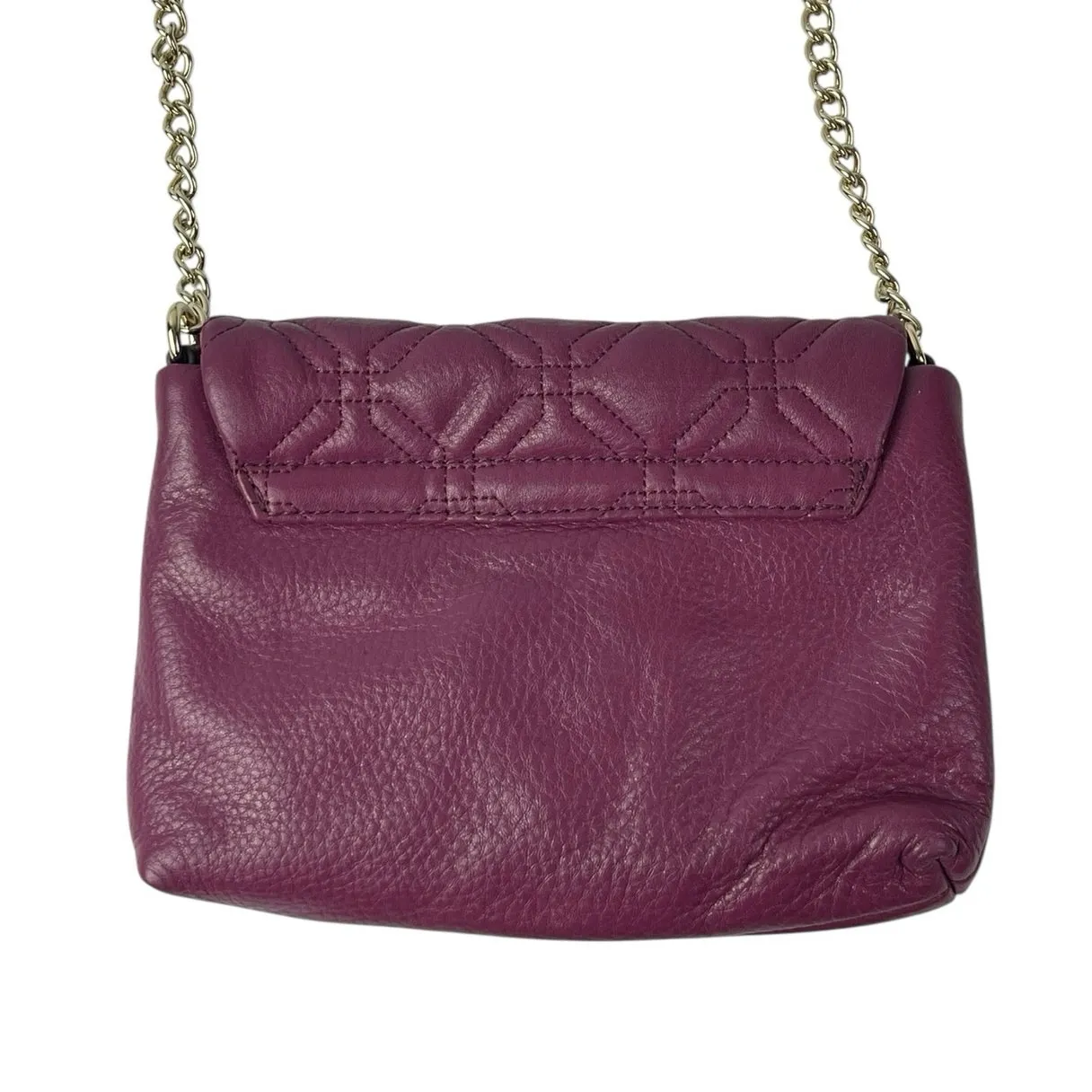 Kate Spade Astor Court Naomi Quilted Chain Purple Magenta Leather Crossbody Bag - Image 7
