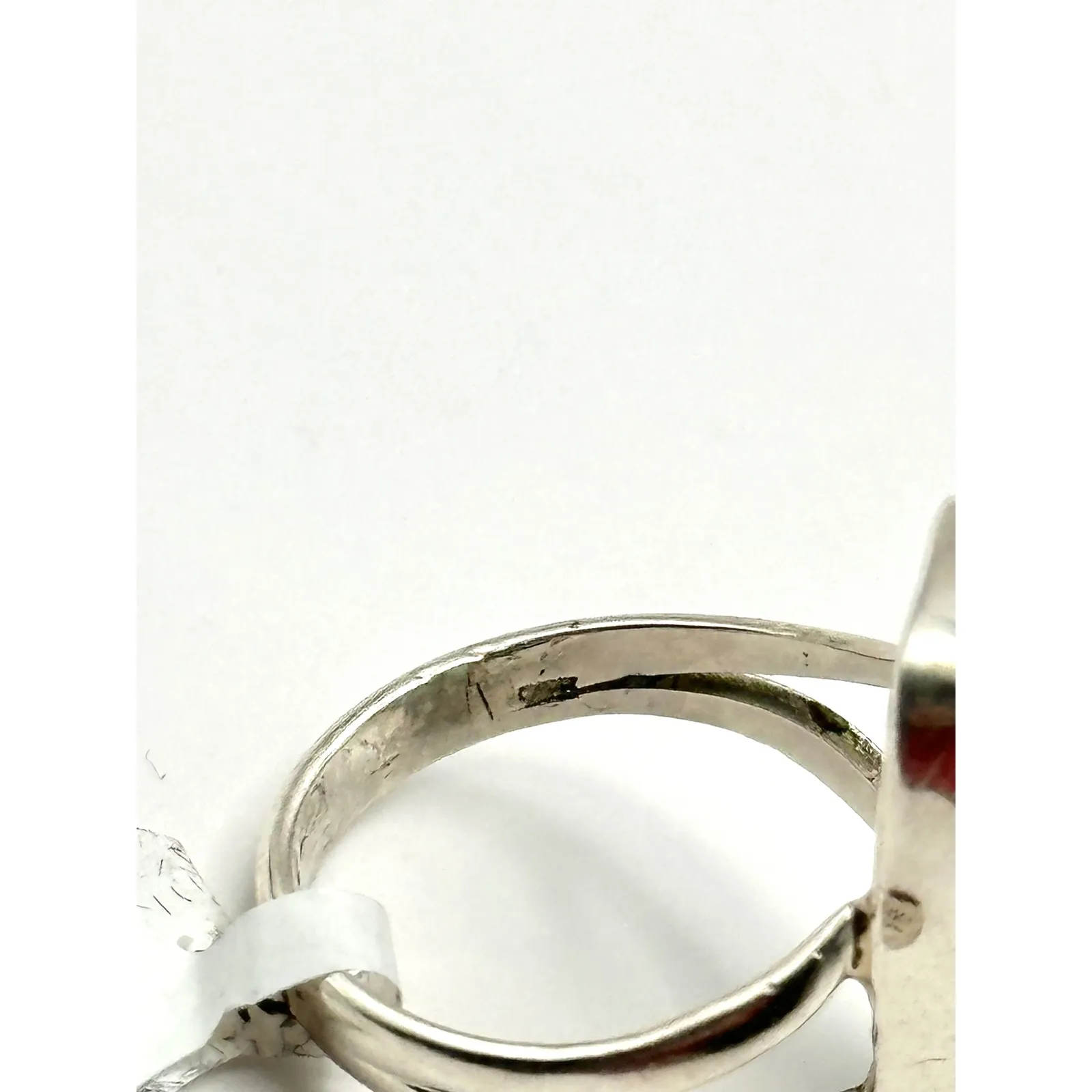 Moss Agate Sterling Silver Statement Ring Size 8 - Image 9