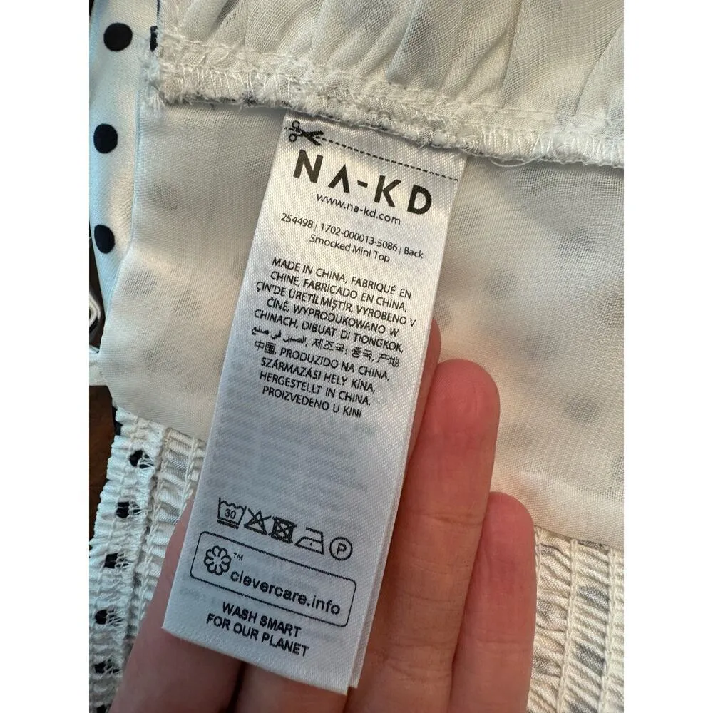 NA-KD Back Smocked Mini Top size - Image 6