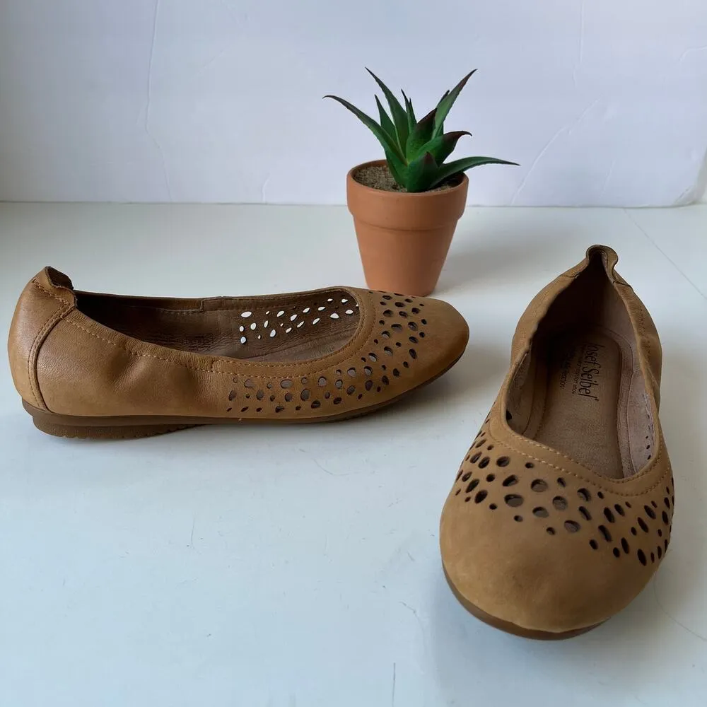 Josef Seibel Pippa Ballet Flat Womens Shoes Size EU 36 US 5.5 Tan Die Cut 72929 - Image 12