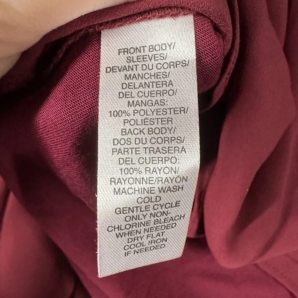 LOFT Blouse Womens Small Long‎ Sleeve Split Neck Pullover Lightweight Top - Image 7