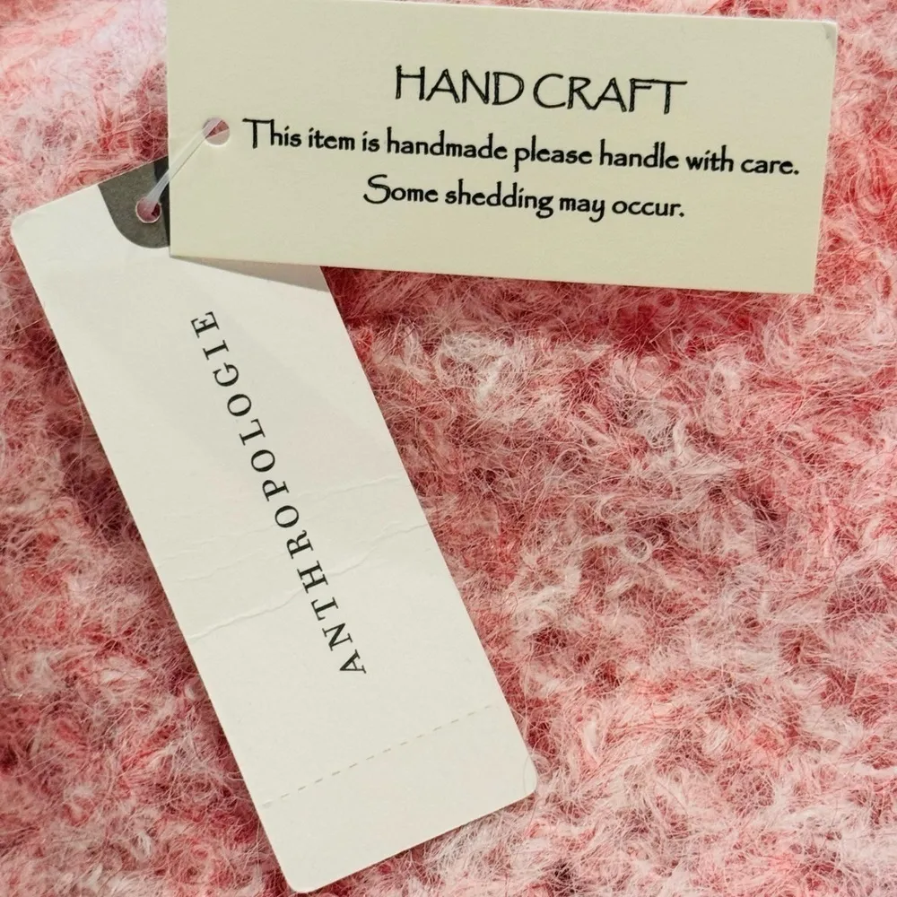 ANTHROPOLOGIE Funnel Neck Oversized Poncho Pink Rose Size OS NEW - Image 10