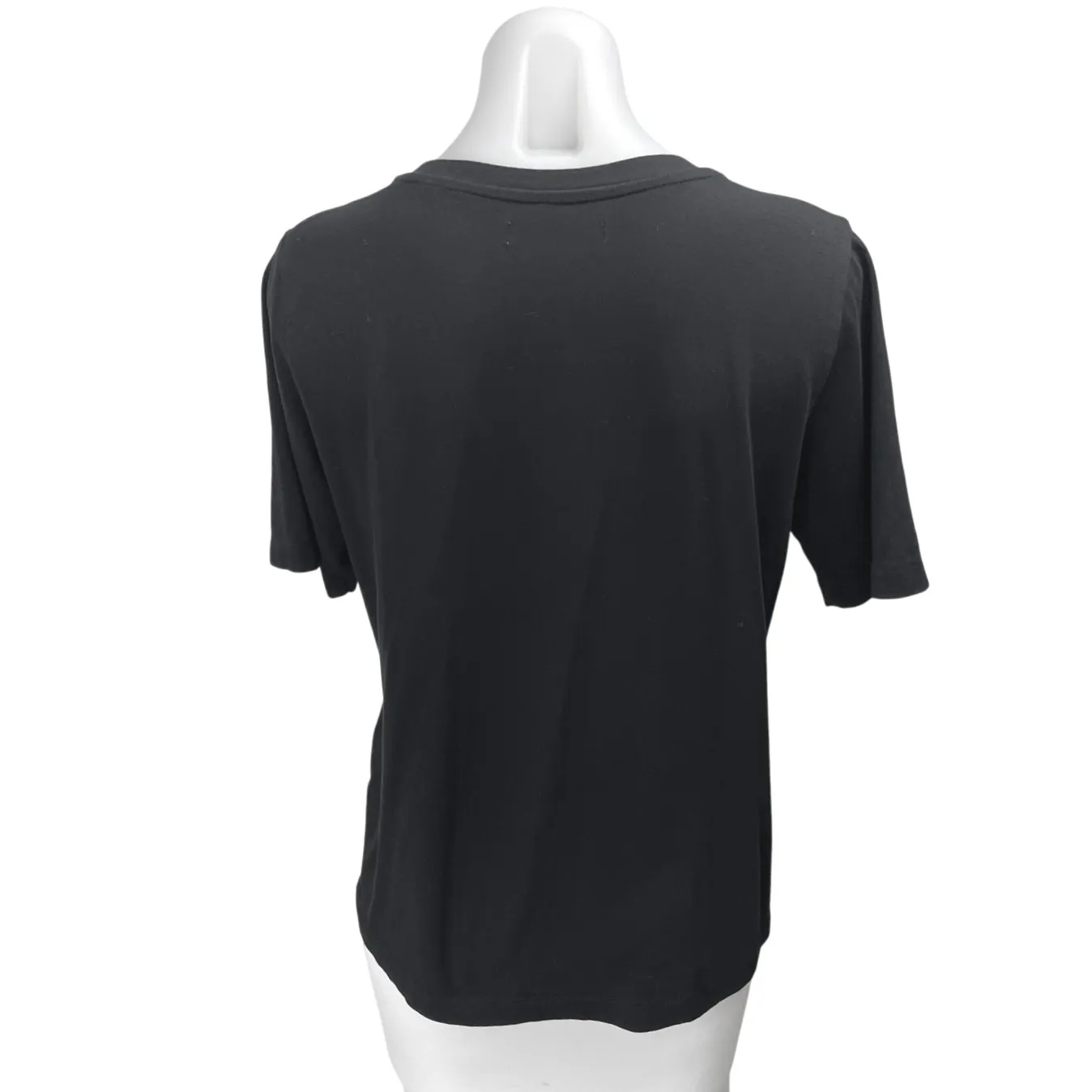 Oak + Fort Women's Black Knit Short Sleeve Crew Neck Tee T - Image 2