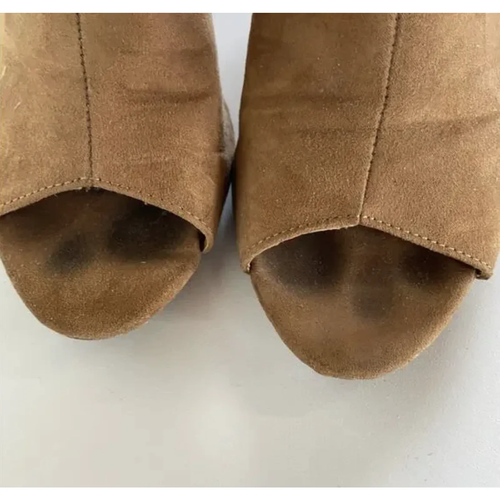 Madden Girl Shoes Womens Size 8.5 Tan Billii Block Heel‎ Mule Sandals Peep Toe - Image 3