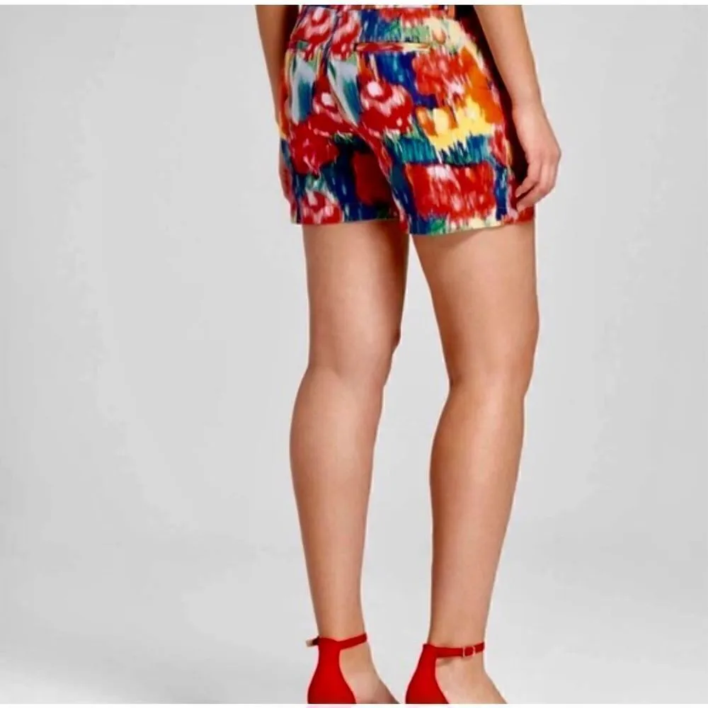 Merona Women’s Floral Colorful Watercolor Shorts Sz 10 EUC Worn By Actress on TV - Image 2
