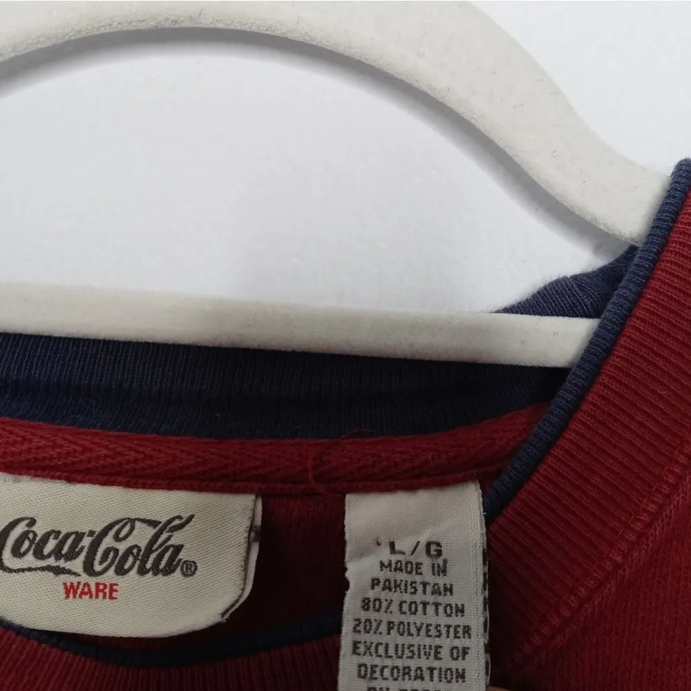 Vintage Coca Cola red sweatshirt size large Red - Image 4