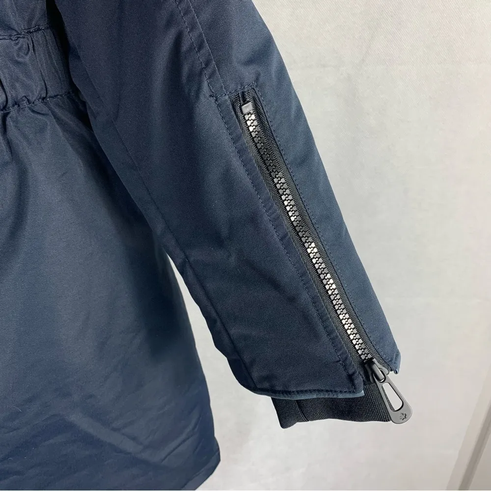 Noize Nora Faux Fur Trim Hooded Parka Jacket Navy Size XS - Image 9