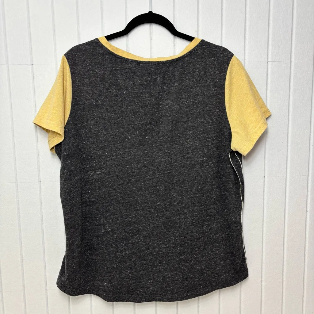 Harley-Davidson Women's Charcoal and Yellow Short Sleeve Tee Size 2XL - Image 5