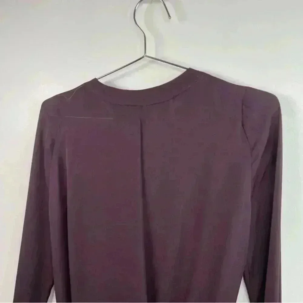 A.L.C. Eggplant‎ Purple Silk Long Sleeve Button Down - Image 5